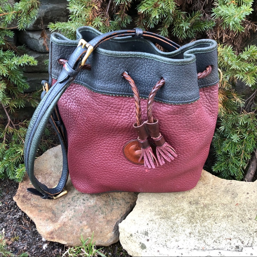 Vintage Dooney Bourke XL Teton Bucket Purse AWL